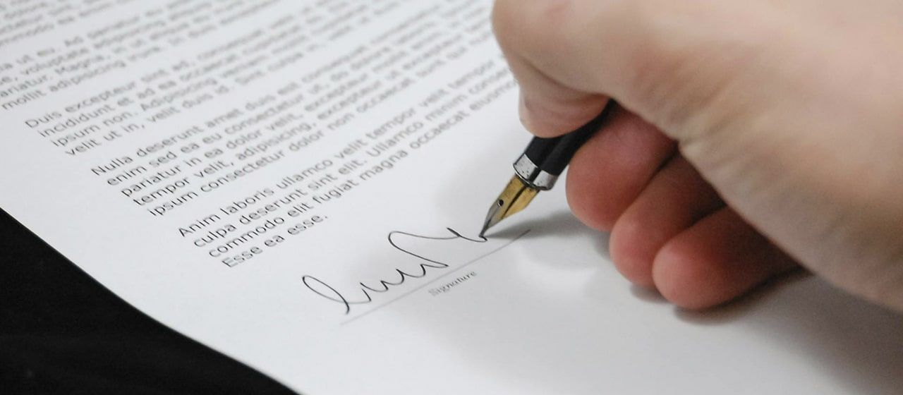 firma de contrato